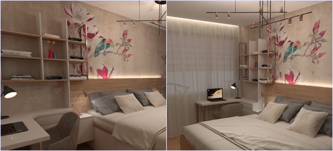 работна зона в спалня