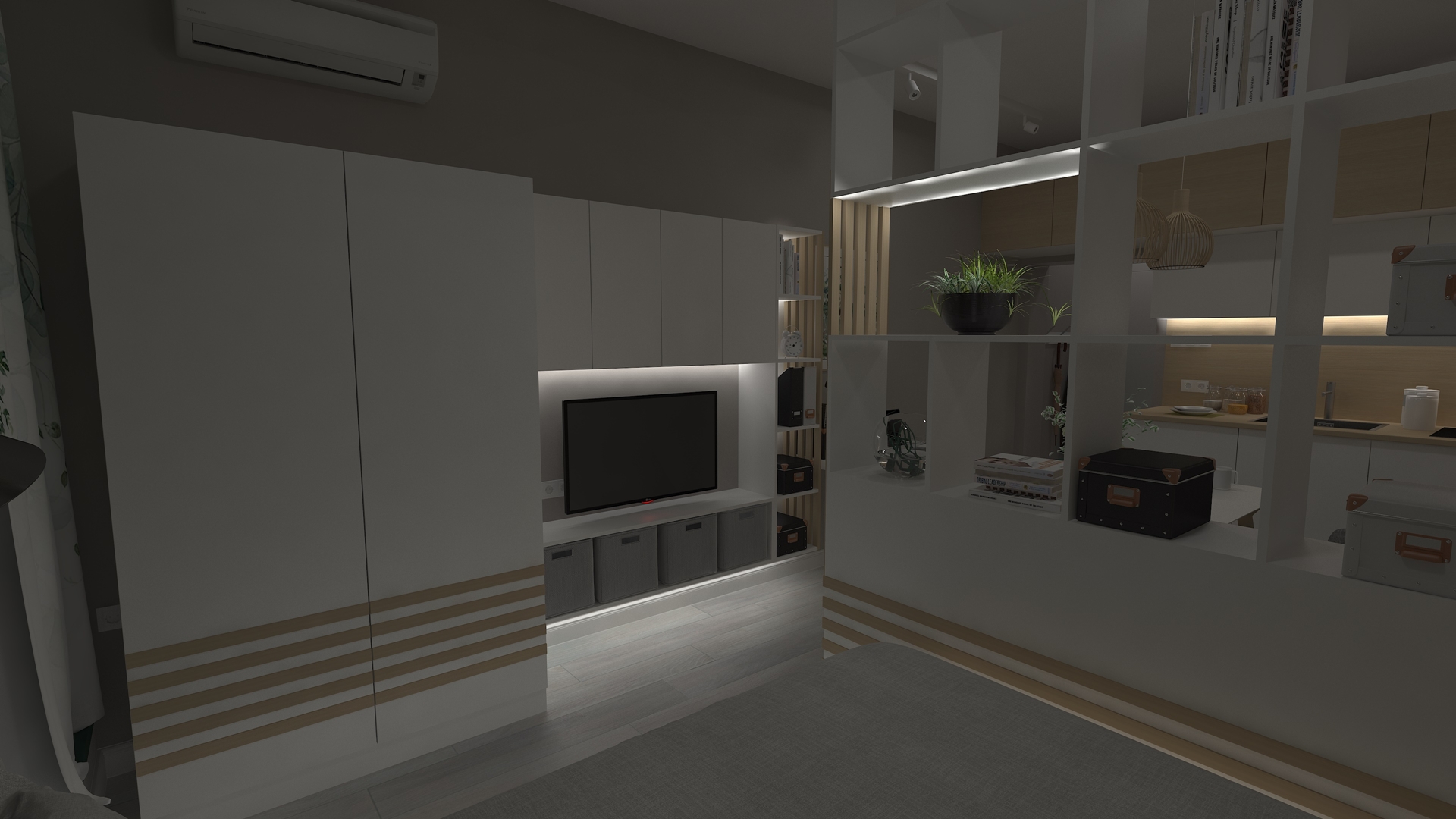 Визуализация 13 - интериорен проект "До Чикаго и назад ..."