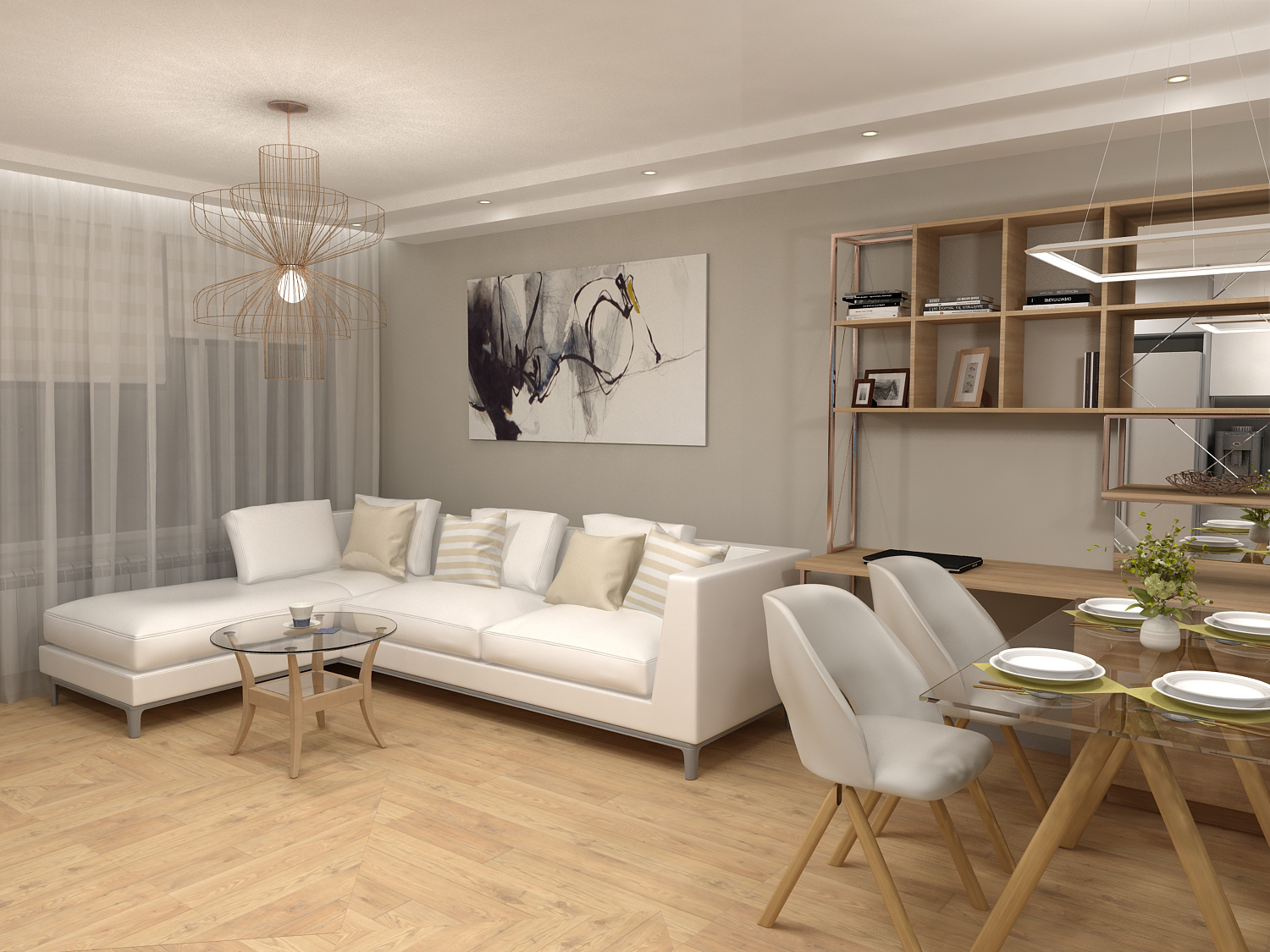 Визуализация 3 - интериорен проект "До Чикаго и назад ..."