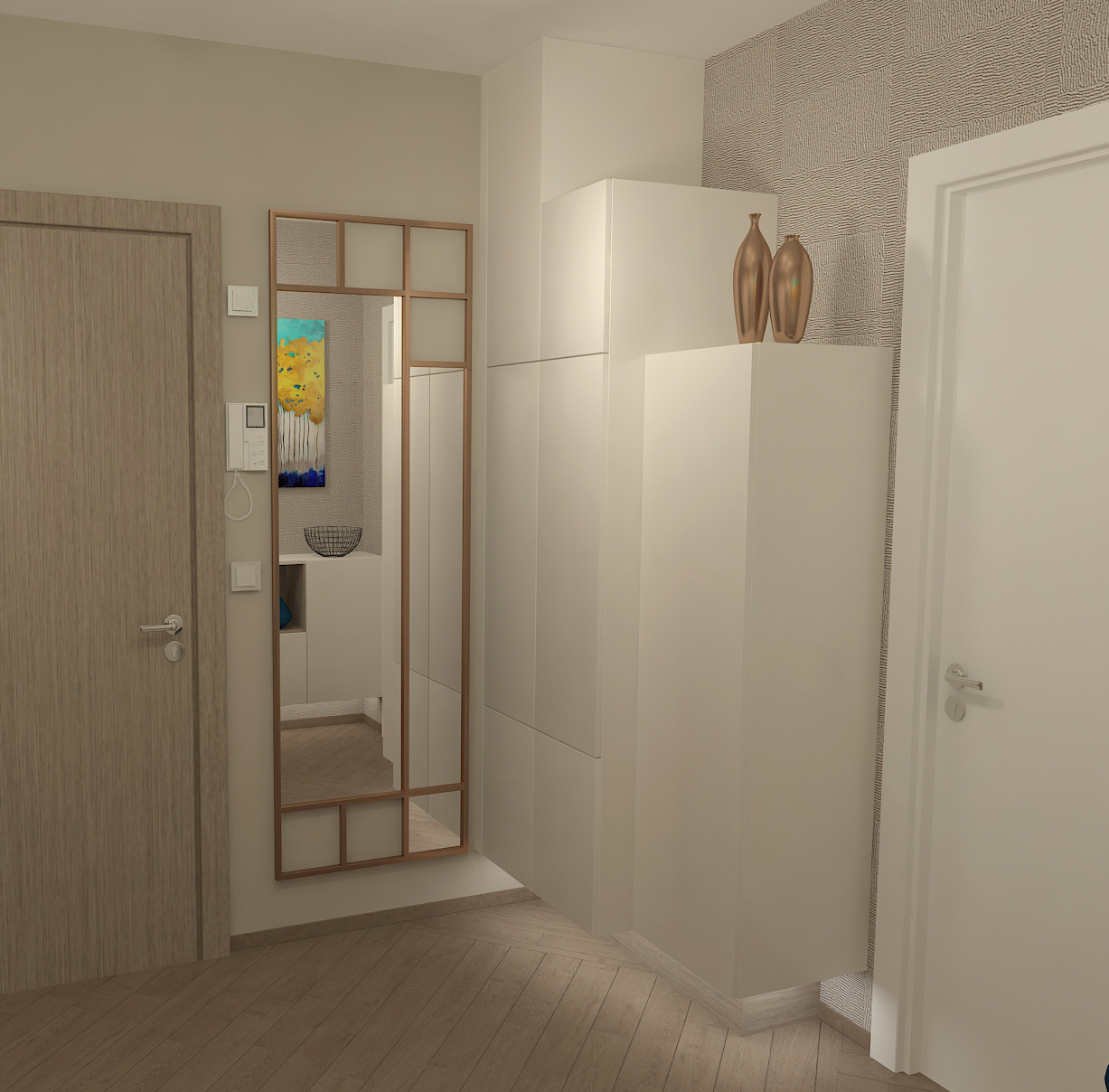 Визуализация 14 на интероиорен проект "Въздушни пространства"