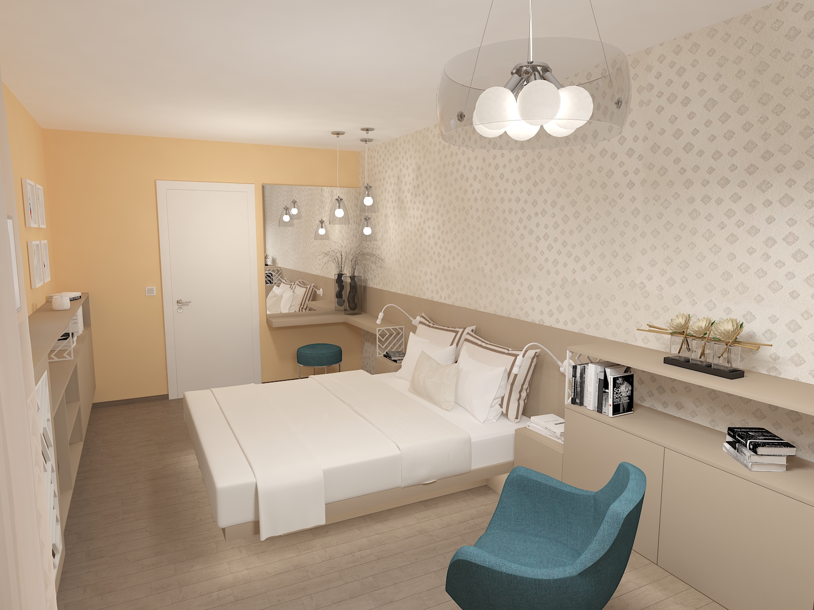 Визуализация 18 на интероиорен проект "Въздушни пространства"